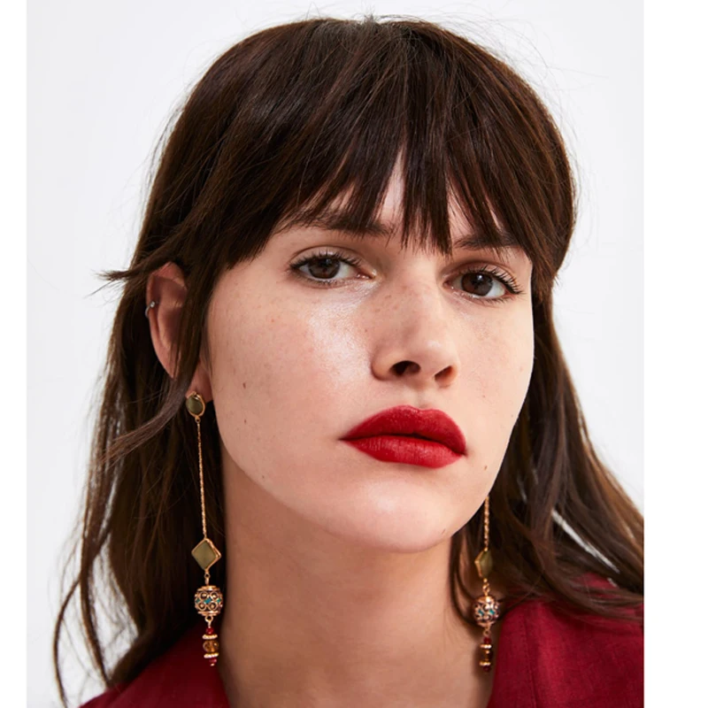 JRYFAC 2019 New ZA Bead Resin Crystal Long Tassel Drop Earrrings For Women Ethnic Vintage Fashion Handmade Jewelry Gift Earrings
JRYFAC 2019 New ZA Bead Resin Crystal Long Tassel Drop Earrrings For Women Ethnic Vintage Fashion Handmade Jewelry Gift Earrings