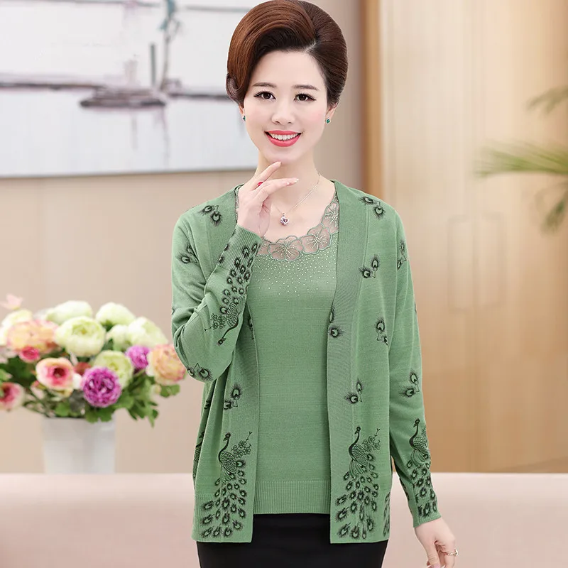 2018 Spring And Autumn Long Sleeved Cardigan blusa tricot Peacock Pattern Two Piece Set Loose Plus Size S-XXXL Cashmere Sweater
2018 Spring And Autumn Long Sleeved Cardigan blusa tricot Peacock Pattern Two Piece Set Loose Plus Size S-XXXL Cashmere Sweater