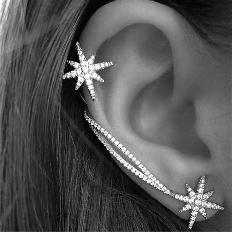 2017 Fashion Star Ear Cuff Trendy Personality Luxury Clip Earrings For Women Jewelry Wholesale Hot 1 Set
2017 Fashion Star Ear Cuff Trendy Personality Luxury Clip Earrings For Women Jewelry Wholesale Hot 1 Set