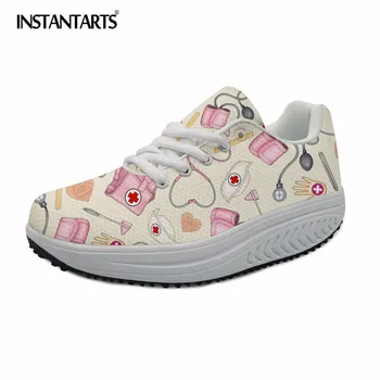 INSTANTARTS Nurse Printing Women Fitness Shoes Lightweight Wedge Sport Swing Shoes Girls Ladies Comfort Height Increasing Shoes
INSTANTARTS Nurse Printing Women Fitness Shoes Lightweight Wedge Sport Swing Shoes Girls Ladies Comfort Height Increasing Shoes