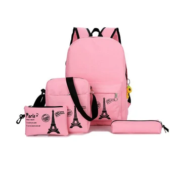 Fashion Women Backpacks 4 Pcs Set Composite Bags 2019 Teenager Girls Tower Printed School Bag Student Stationery Travel Bag
Fashion Women Backpacks 4 Pcs Set Composite Bags 2019 Teenager Girls Tower Printed School Bag Student Stationery Travel Bag