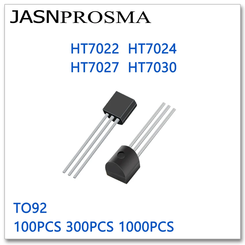JASNPROSMA TO92 HT7022 HT7024 HT7027 HT7030 100PCS 300PCS 1000PCS High quality New goods
JASNPROSMA TO92 HT7022 HT7024 HT7027 HT7030 100PCS 300PCS 1000PCS High quality New goods