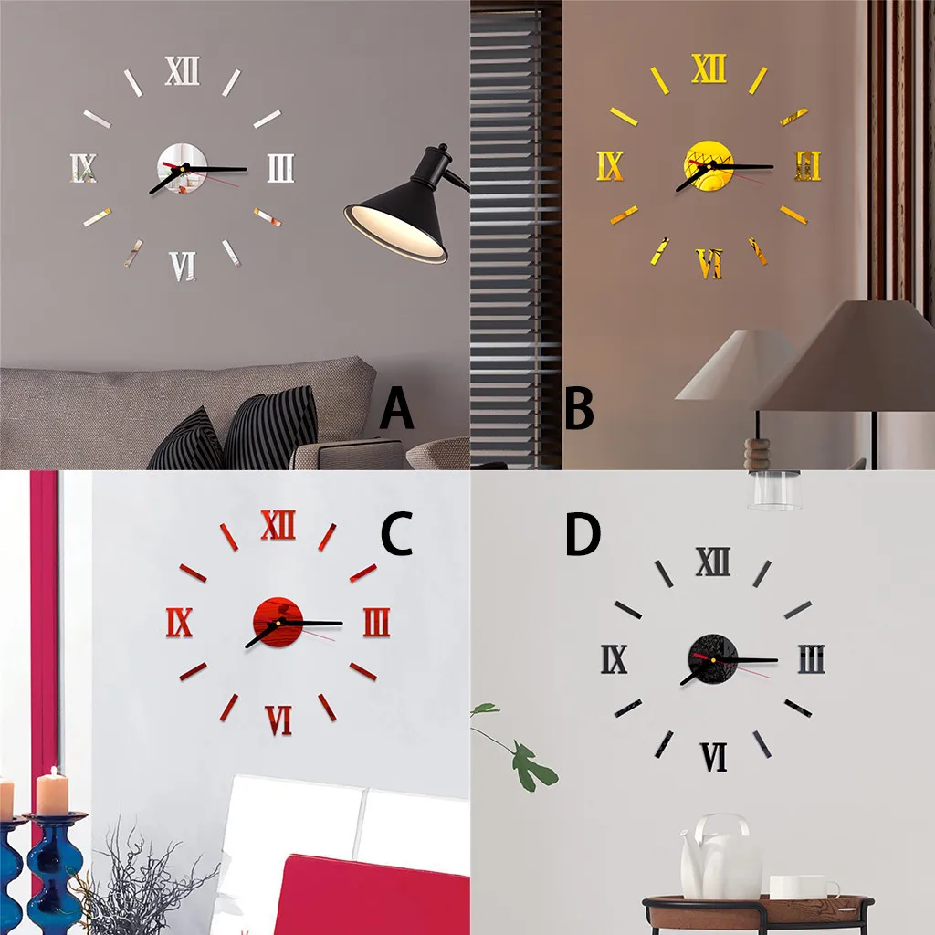 ISHOWTIENDA acrylic mirror wall stickers wall clock clocks modern home decora living room circular Roman numerals quartz sticke
ISHOWTIENDA acrylic mirror wall stickers wall clock clocks modern home decora living room circular Roman numerals quartz sticke