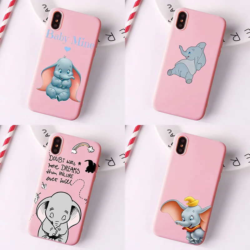 Cartoon Dumbo Cute Animal Print Pink Silicone Pink Candy Phone Case For iPhone X XS MAX XR 8 7 6 6S Plus 4 5 5s SE Cover Capa
Cartoon Dumbo Cute Animal Print Pink Silicone Pink Candy Phone Case For iPhone X XS MAX XR 8 7 6 6S Plus 4 5 5s SE Cover Capa