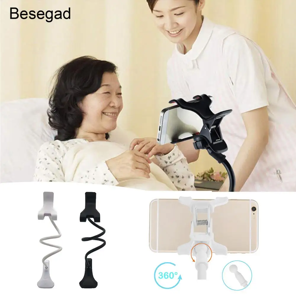 Besegad Flexible Gooseneck Cell Phone Holder Stand Mount Clip for Home Dorm Office Bedroom Desk Table | Мобильные телефоны и