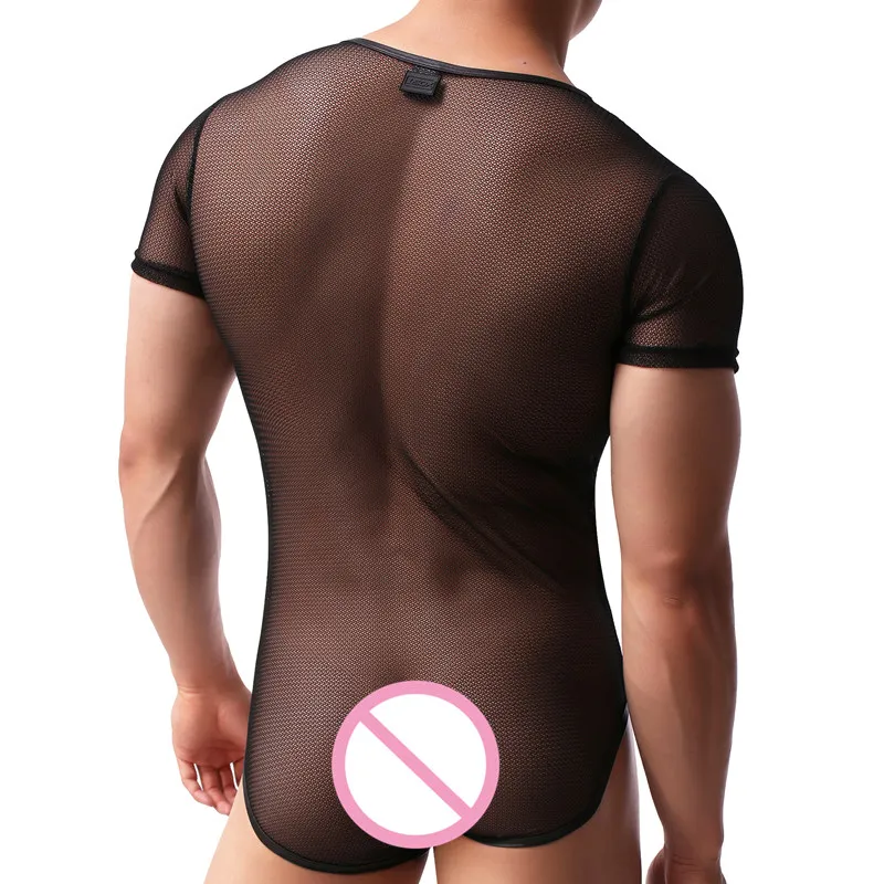 New-Cool-Sexy-Undershirt-Men-s-Tight-Underwear-Mesh-Underwear-Suit-Bodysuits-Men-Gay-Clothing-Dropshipping (2)