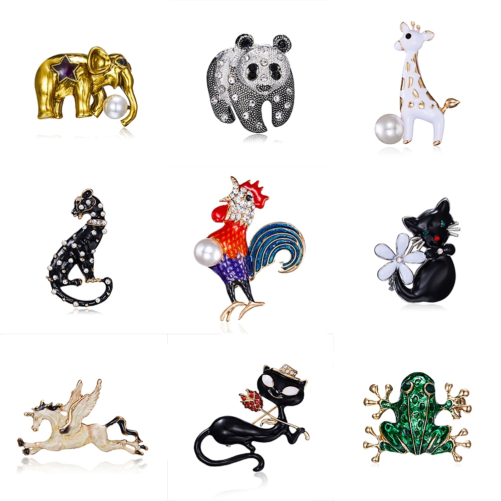 Pegasus Jaguar Panda Elephant Brooch Horse Cock Fish Frog Unicorn Flamingos Pins Brooches Badges Collar Dresses Brooch Jewelry
Pegasus Jaguar Panda Elephant Brooch Horse Cock Fish Frog Unicorn Flamingos Pins Brooches Badges Collar Dresses Brooch Jewelry