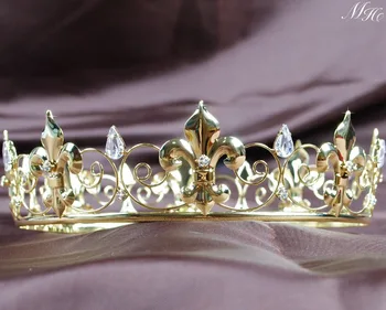 King Imperial Medieval Full Circle Round Crown Gold Tone Tiara Crystal Wedding Bridal Pageant Party Prom Diadem For Men
King Imperial Medieval Full Circle Round Crown Gold Tone Tiara Crystal Wedding Bridal Pageant Party Prom Diadem For Men
