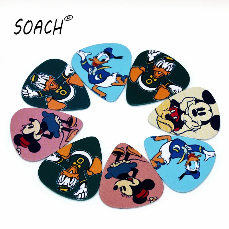 Image 10PCS 0.46 0.71 1.0mm Optional high quality guitar picks two side pick Scenic Beauty picks earrings DIY Mix picks guitar