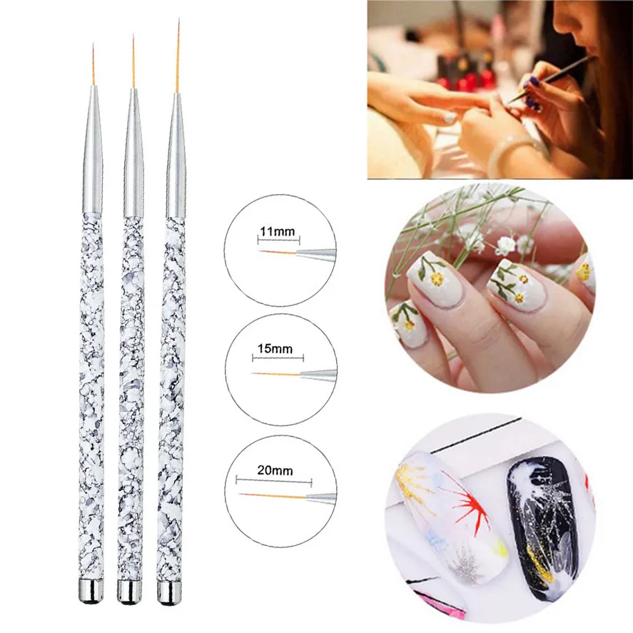 New DIY Nail Art Detailing Painting Brush 3PCS Pro Nail Drawing Pen Super Fine Combination Nail Manicure Set 30
New DIY Nail Art Detailing Painting Brush 3PCS Pro Nail Drawing Pen Super Fine Combination Nail Manicure Set 30