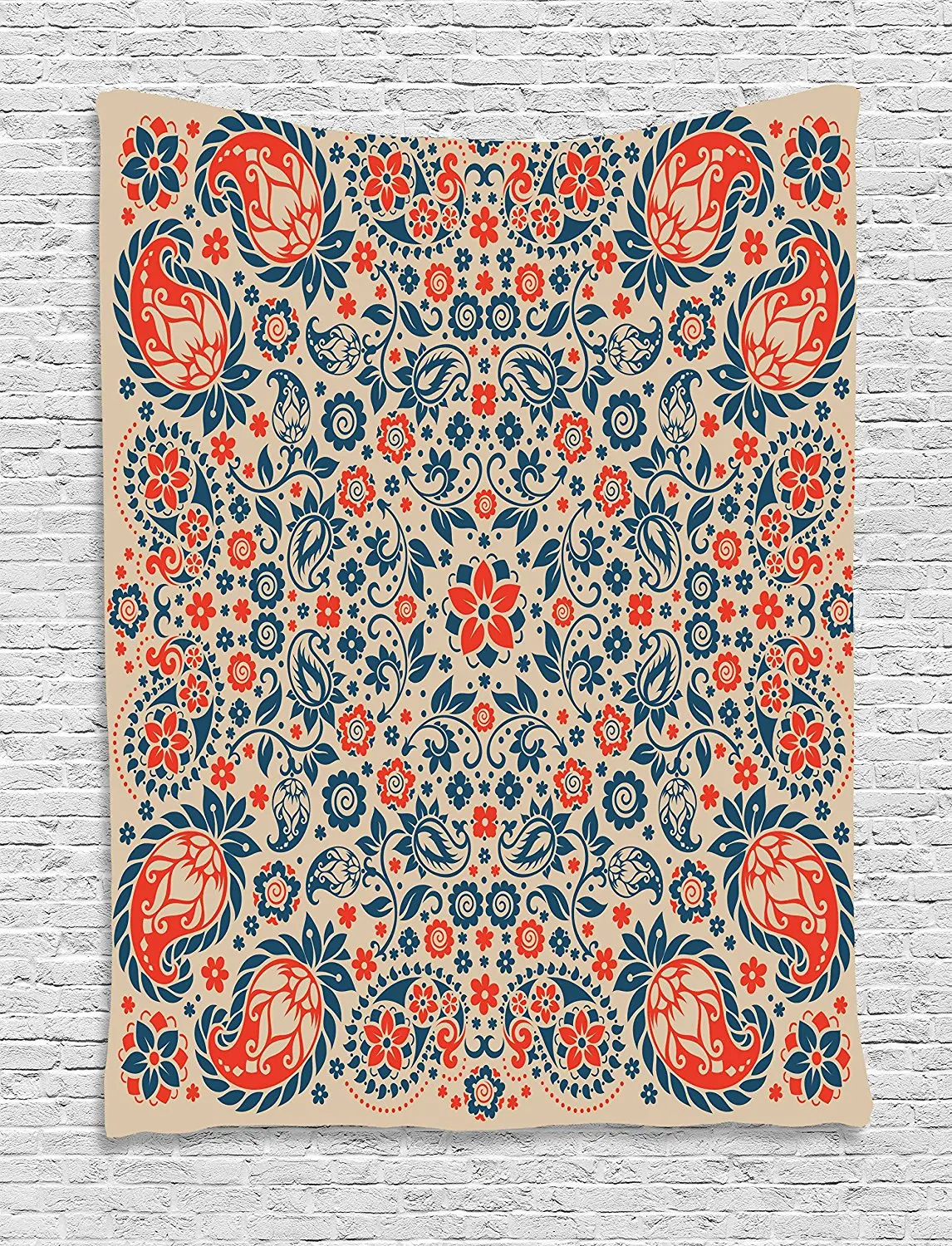 Paisley Tapestry Arabesque Floral Ornate Pattern Cultural Folk Persian Middle Eastern, Wall Hanging for Bedroom Living Room Dorm
Paisley Tapestry Arabesque Floral Ornate Pattern Cultural Folk Persian Middle Eastern, Wall Hanging for Bedroom Living Room Dorm