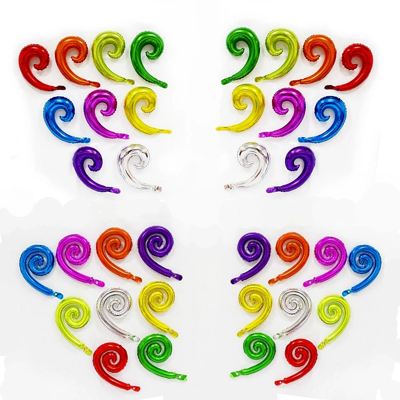 10pcs Rainbow Candy Color Spiral Wave Petal Curve Foil Balls baby Shower kids Birthday Wedding Party Wall Decoration Toy balloon
10pcs Rainbow Candy Color Spiral Wave Petal Curve Foil Balls baby Shower kids Birthday Wedding Party Wall Decoration Toy balloon