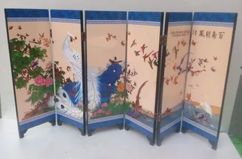 Delicate Chinese lacquer painting by hand *Birds Pay Homage *decorated fold screen.
Delicate Chinese lacquer painting by hand *Birds Pay Homage *decorated fold screen.