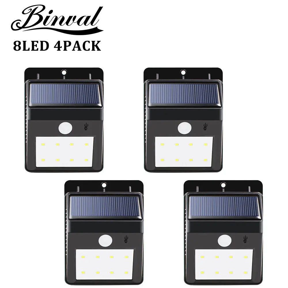Binval Solar Lamp Outdoor 8 LEDs Motion Sensor Garden Decoration Lampada Luz Solar Waterproof Garden Led Solaire Street Light
Binval Solar Lamp Outdoor 8 LEDs Motion Sensor Garden Decoration Lampada Luz Solar Waterproof Garden Led Solaire Street Light