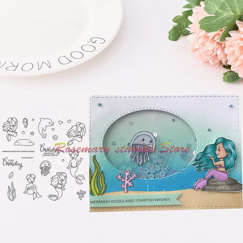 Rosemary stamps Mermaid Transparent Clear Silicone Stamp/Seal for DIY scrapbooking/photo album Decorative clear stamp sheets
Rosemary stamps Mermaid Transparent Clear Silicone Stamp/Seal for DIY scrapbooking/photo album Decorative clear stamp sheets