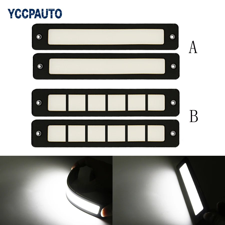 2 шт. Автомобильные светодиодные дневные ходовые огни 6000 К 190x35 мм | Автомобили и