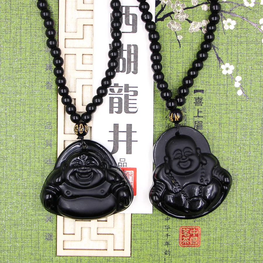 New Arrival Natural Black Obsidian Carved Buddha Lucky Amulet Pendant Necklace For Women Men Classic Messing Ethnic Jewelry
New Arrival Natural Black Obsidian Carved Buddha Lucky Amulet Pendant Necklace For Women Men Classic Messing Ethnic Jewelry