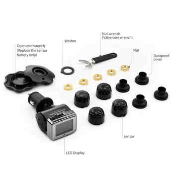 Steelmate TP-79P DIY Wireless TPMS Tire Pressure Monitoring System with Adjustable LCD Display Cigarette Plug Diverter for Cars
Steelmate TP-79P DIY Wireless TPMS Tire Pressure Monitoring System with Adjustable LCD Display Cigarette Plug Diverter for Cars