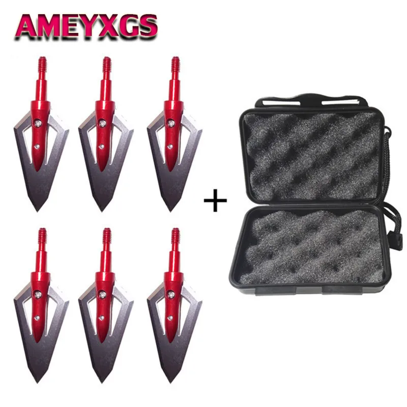 6pcs 100gr Hunting Broadhead Point Tips Arrowhead + 1pc Storage Box For Bow Arrow Outdoor Hunting Shooting Archery Accessories
6pcs 100gr Hunting Broadhead Point Tips Arrowhead + 1pc Storage Box For Bow Arrow Outdoor Hunting Shooting Archery Accessories