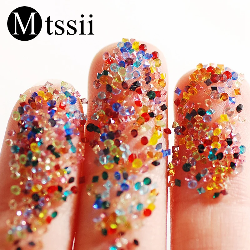 Mtssii Mini Rhinestones for Nails Sharp Bottom UV Gel Nail Design Accessories 1.1mm Colorful Nail Art Decoration 1440pcs/set
Mtssii Mini Rhinestones for Nails Sharp Bottom UV Gel Nail Design Accessories 1.1mm Colorful Nail Art Decoration 1440pcs/set