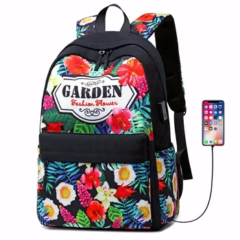 M179 New 2018 USB Charging Printing Flower Canvas Backpack Women School Backpacks Schoolbag For Teenagers Girl Student Book Bag
M179 New 2018 USB Charging Printing Flower Canvas Backpack Women School Backpacks Schoolbag For Teenagers Girl Student Book Bag