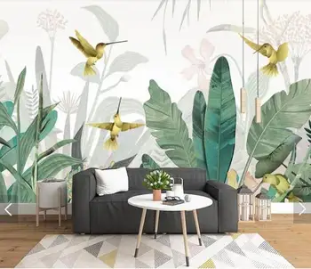 3D Tropical Banana Leaves Bird Wallpaper Mural for Living Room Wall Decor Hand Painted Contact Paper Murals Wall Paper Customize
3D Tropical Banana Leaves Bird Wallpaper Mural for Living Room Wall Decor Hand Painted Contact Paper Murals Wall Paper Customize