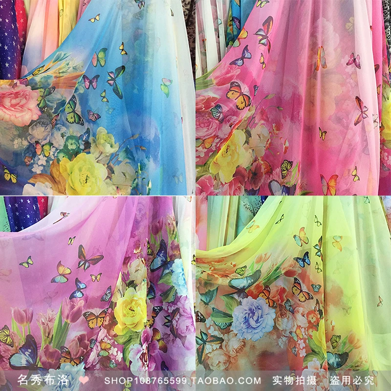 30D printed chiffon scarf yarn butterfly clothing costume transparent silk fabric
30D printed chiffon scarf yarn butterfly clothing costume transparent silk fabric