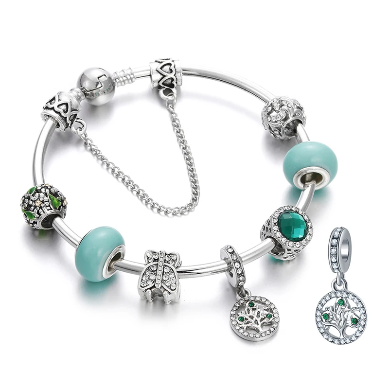Trendy Tree of Life Pendant Women Charm Bracelets Bangles Sliver Plated Crystal Bird Bead Bracelets Luxury Ball Snap DIY Jewelry
Trendy Tree of Life Pendant Women Charm Bracelets Bangles Sliver Plated Crystal Bird Bead Bracelets Luxury Ball Snap DIY Jewelry