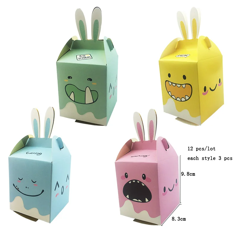 12pcs/lot Funny printed Cute small Monster Sharp teeth emoji Rabbit ears Wedding Xmas apple Candy Box Christmas Gift Bags
12pcs/lot Funny printed Cute small Monster Sharp teeth emoji Rabbit ears Wedding Xmas apple Candy Box Christmas Gift Bags