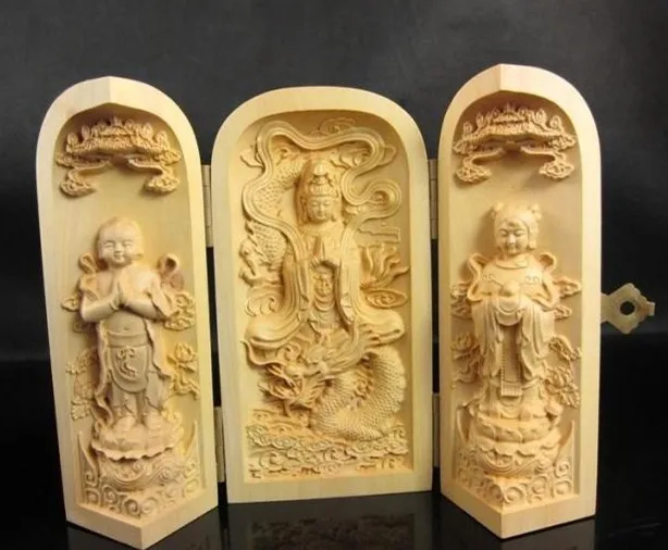 TNUKK Exquisite Chinese Wood Shakyamuni Amitabha Buddha Kwan-Yin Guan Yin Buddha Statue Amulet Auspicious Box.
TNUKK Exquisite Chinese Wood Shakyamuni Amitabha Buddha Kwan-Yin Guan Yin Buddha Statue Amulet Auspicious Box.