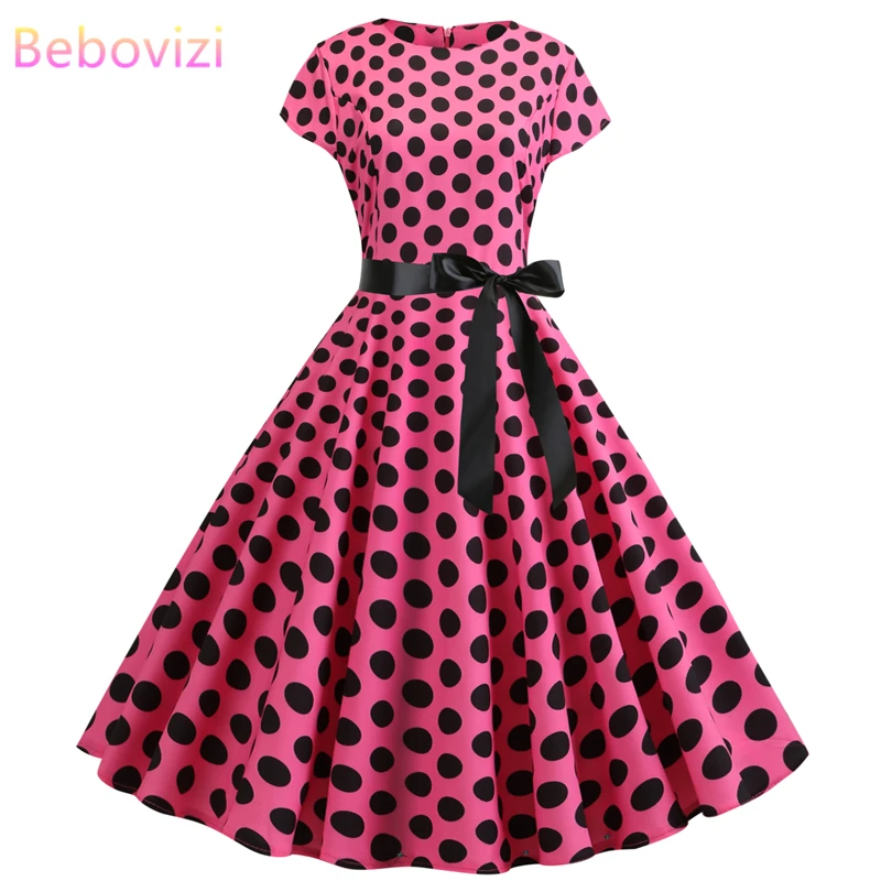 Bebovizi Women Clothes 2019 Pink Dresses Casual Summer Sexy Plus Size Elegant Office Dot Print 1950s Vintage Black Bandage Dress
Bebovizi Women Clothes 2019 Pink Dresses Casual Summer Sexy Plus Size Elegant Office Dot Print 1950s Vintage Black Bandage Dress