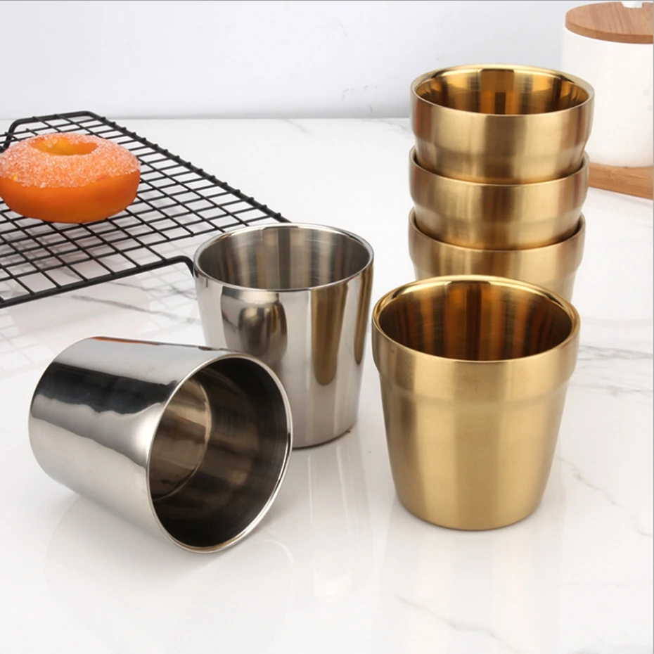 YINGTOUMAN 2pcs Double Layer Outdoor Camping Protable 304 Stainless Steel Cup Double Coffee Cup Heat Protection Drinking Cups
YINGTOUMAN 2pcs Double Layer Outdoor Camping Protable 304 Stainless Steel Cup Double Coffee Cup Heat Protection Drinking Cups