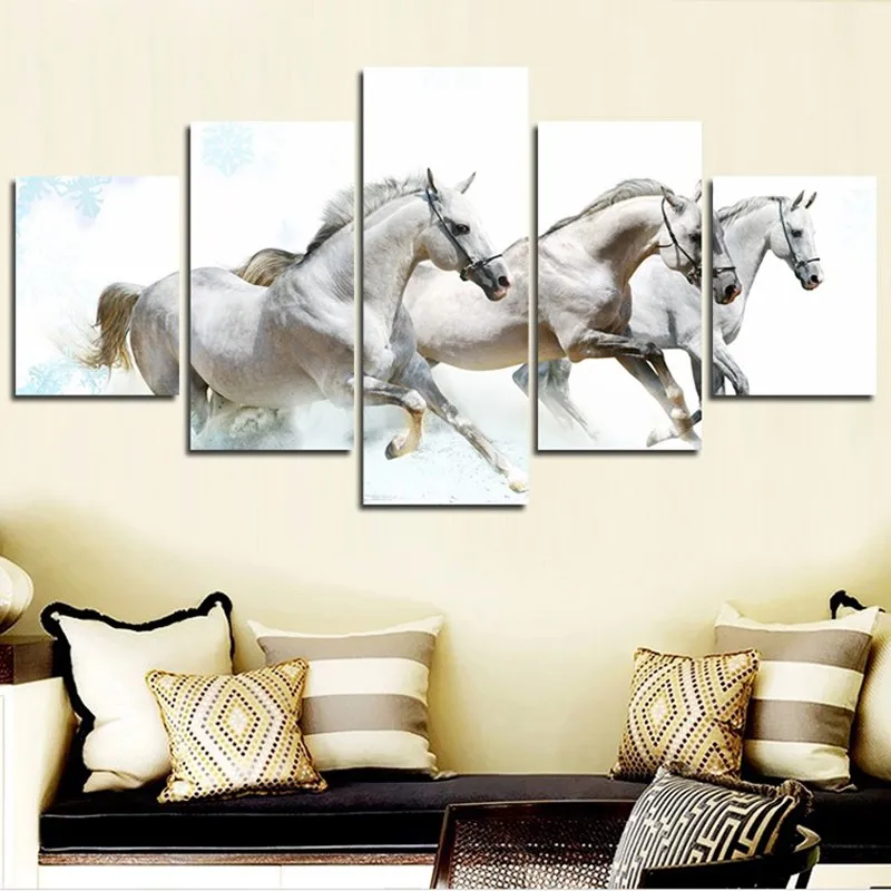 Printed Modern Canvas Art Modular HD Poster Framework 5 Panel Running White Horse Painting Wall Living Room Home Decor Pictures
Printed Modern Canvas Art Modular HD Poster Framework 5 Panel Running White Horse Painting Wall Living Room Home Decor Pictures