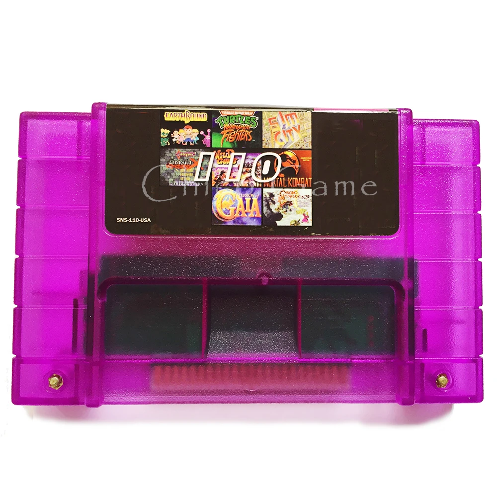 Save File Super 110 in 1 Transparent Shell Game Cartridge for 16 bit NTSC Console with Earthbound/SimCity/Gaia/Harvest Moon etc.
Save File Super 110 in 1 Transparent Shell Game Cartridge for 16 bit NTSC Console with Earthbound/SimCity/Gaia/Harvest Moon etc.