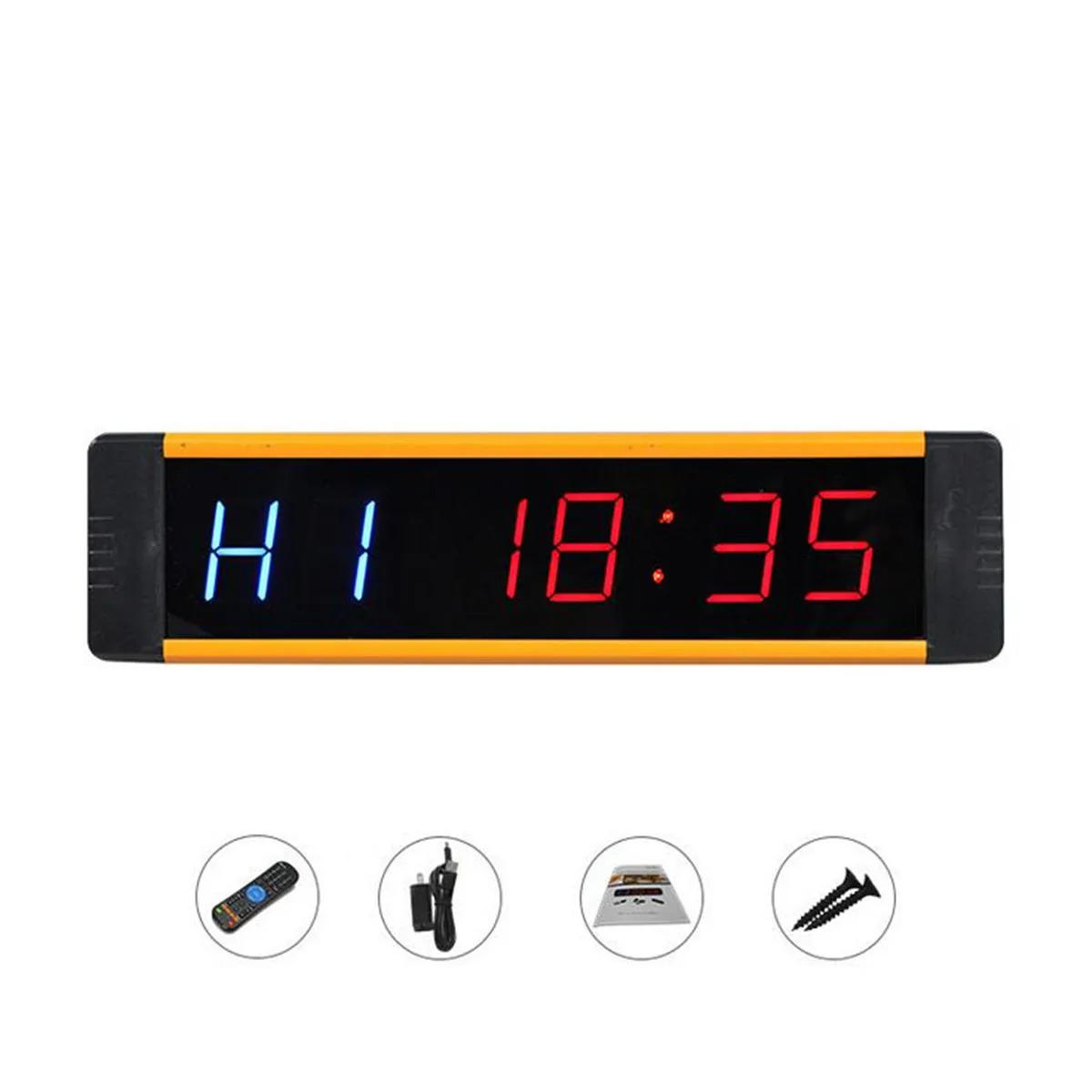 LED Display Electronic Clock Stopwatch Interval Timer Wall Clock with Remote Controller for Gym Fitness Training
LED Display Electronic Clock Stopwatch Interval Timer Wall Clock with Remote Controller for Gym Fitness Training