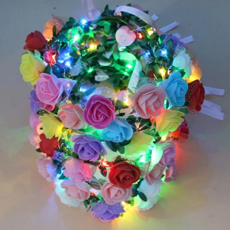 10pcs/lot Women Girls LED Flashing Flower Headband Light Up Floral Garland Birthday Glow Party Supplies Wedding Halloween
10pcs/lot Women Girls LED Flashing Flower Headband Light Up Floral Garland Birthday Glow Party Supplies Wedding Halloween