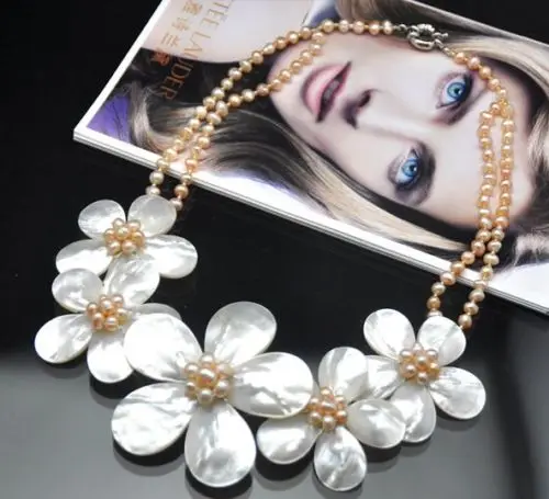 Hot sale new Style >>>>>Wedding Woman Jewelry Natural Pink Pearl Choker Necklace Pretty Flower Handmade
Hot sale new Style >>>>>Wedding Woman Jewelry Natural Pink Pearl Choker Necklace Pretty Flower Handmade