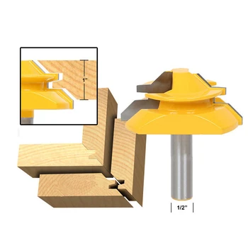1pc 45 Degree Lock Miter Router Bit 1/2*1-3/8 1/2*2 1/2*2-3/4 Woodworking Tenon Milling Cutter 1/2 inch Shank Wood Drill Bits
1pc 45 Degree Lock Miter Router Bit 1/2*1-3/8 1/2*2 1/2*2-3/4 Woodworking Tenon Milling Cutter 1/2 inch Shank Wood Drill Bits