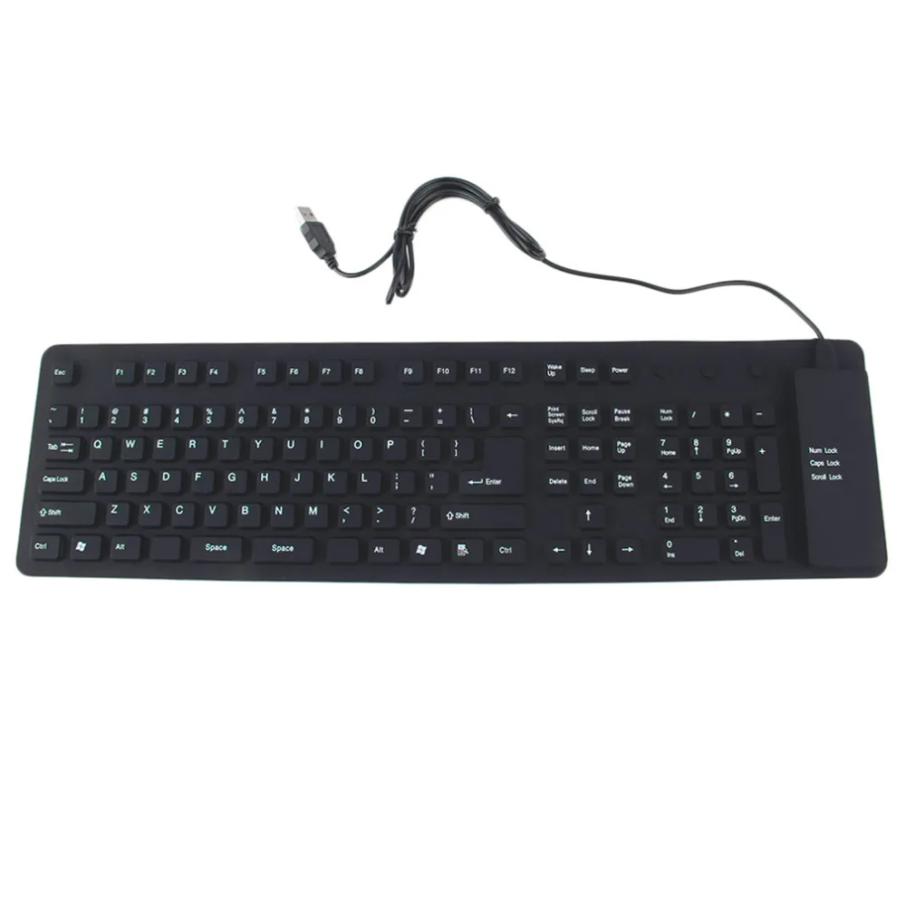 NEW 109 Keys Waterproof Portable Soft Flexible Silicone Keyboard for PC Laptop In stock! 
NEW 109 Keys Waterproof Portable Soft Flexible Silicone Keyboard for PC Laptop In stock!