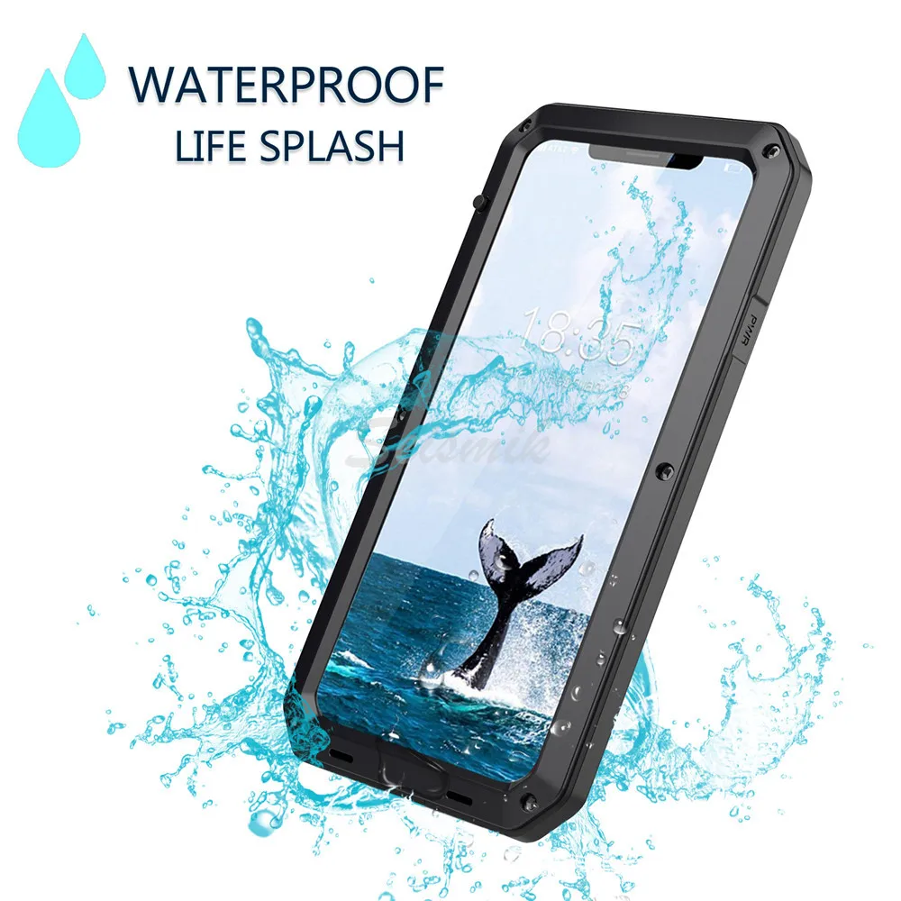 Built-in tempered glass Heavy Duty Doom Armor Shockproof Metal Aluminium Case For iPhone X XS XS Max XR Life Waterproof Cases
Built-in tempered glass Heavy Duty Doom Armor Shockproof Metal Aluminium Case For iPhone X XS XS Max XR Life Waterproof Cases