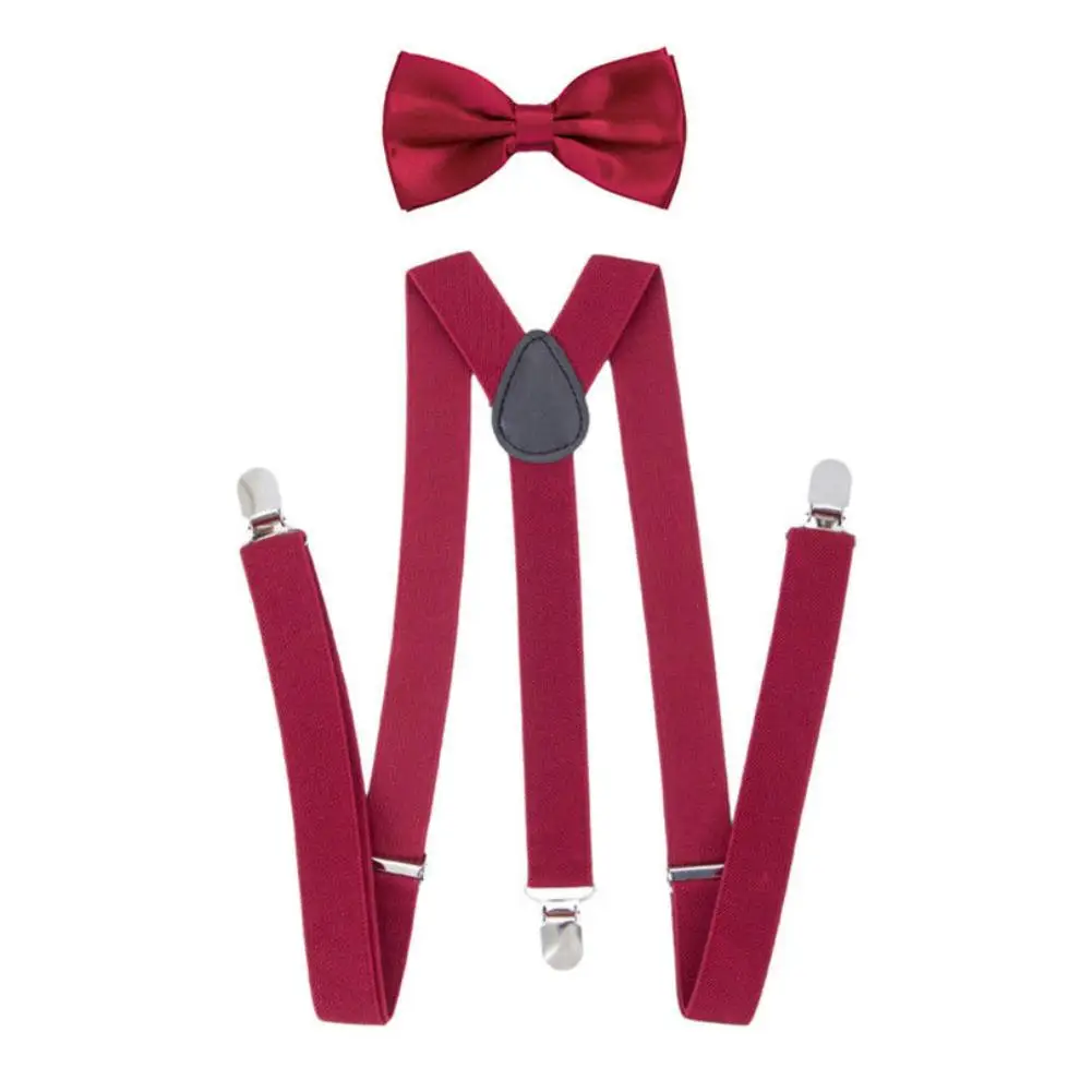 New Fashion Solid Color Unisex Clip-on Elastic Y-Shape Adjustable Suspenders Bowtie Set
New Fashion Solid Color Unisex Clip-on Elastic Y-Shape Adjustable Suspenders Bowtie Set