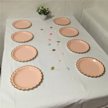 24pcs Foil Gold Scallop Party Paper Plates Small 7inch/18cm Round Dishes Kid's Birthday Supplies Pastel Pink Gold Tablewares
24pcs Foil Gold Scallop Party Paper Plates Small 7inch/18cm Round Dishes Kid's Birthday Supplies Pastel Pink Gold Tablewares