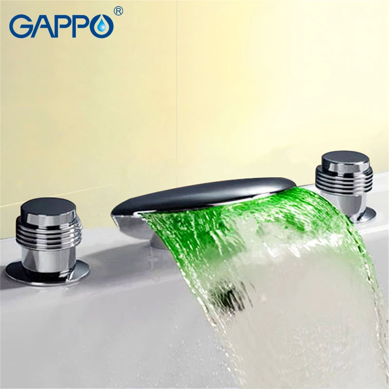 

GAPPO Bathtub Faucet bath shower Water Mixer Faucet led Bathroom Shower Faucet tap waterfall bath faucets deck mounted