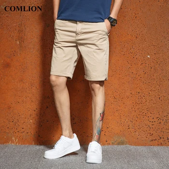

COMLION 2018 New Fashion Army Casual Shorts Men Cotton Solid Shorts Brand Cargo Clothings Summer Shorts Homme Trousers F19