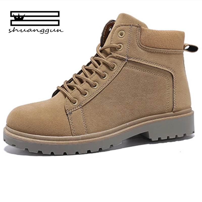 SHUANGGUN 2018 Spring New Fashion Shoes Men Casual Lace-Up Shoes High-Top Flats Male Comfortable Shoes Siz39-44 Khaki and black
SHUANGGUN 2018 Spring New Fashion Shoes Men Casual Lace-Up Shoes High-Top Flats Male Comfortable Shoes Siz39-44 Khaki and black