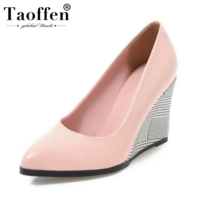 Taoffen 2019 Office Ladies Wedges Sweet Pumps Spring Wedding Party Super High Heels Shoes Women Club Simple Pumps Size 33-43
Taoffen 2019 Office Ladies Wedges Sweet Pumps Spring Wedding Party Super High Heels Shoes Women Club Simple Pumps Size 33-43
