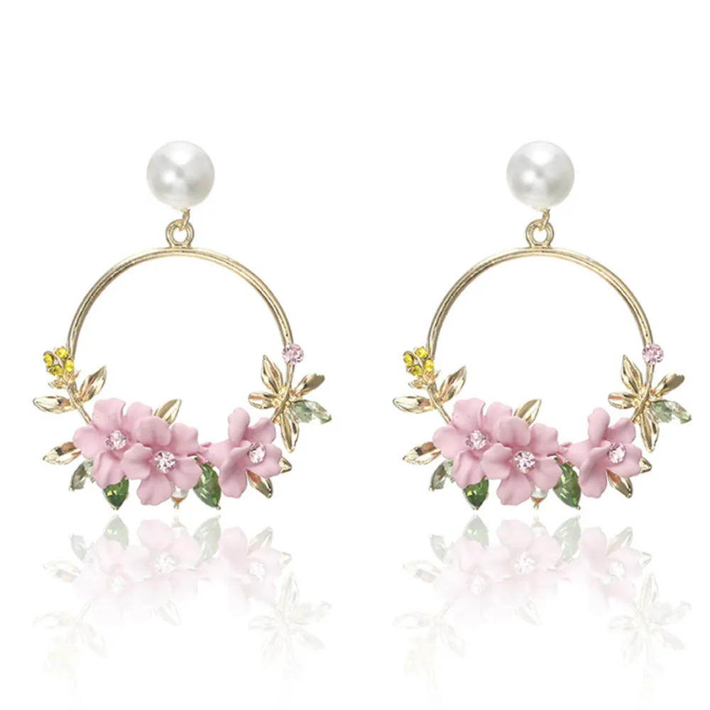 ECODAY Fashion Sweet Flower Earrings Crystal Pearl Earrings for Women Gold Color Drop Earrings Oorbellen Pendients
ECODAY Fashion Sweet Flower Earrings Crystal Pearl Earrings for Women Gold Color Drop Earrings Oorbellen Pendients