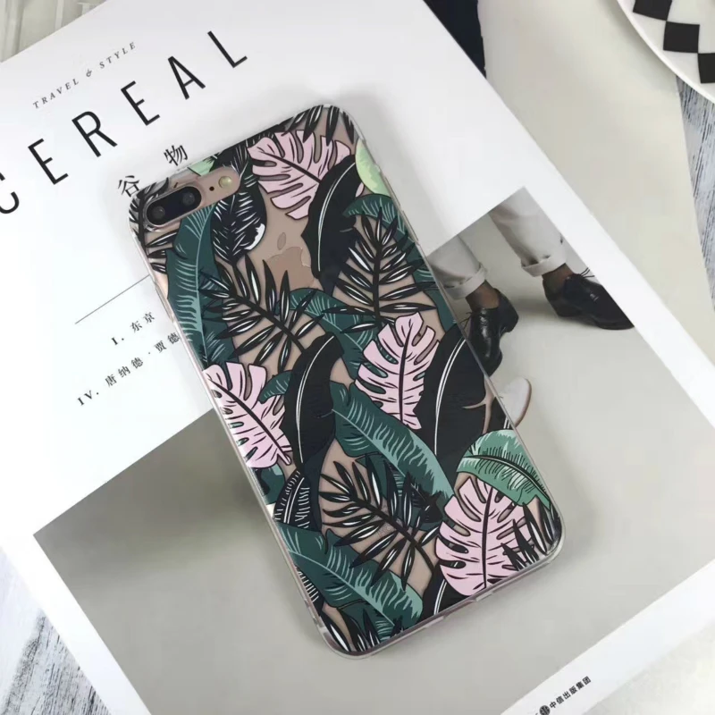 Retro Artistic Palm Leaf Phone Case For coque iPhone 7 8 6 Plus Banana leaf illustration silicone case clear For iphone cover X 
Retro Artistic Palm Leaf Phone Case For coque iPhone 7 8 6 Plus Banana leaf illustration silicone case clear For iphone cover X