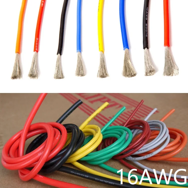 16AWG Silicone Wire 1.27mm Square Insulated Flexible Electrical Cable Heatproof Tinned Copper Silica Gel Soft DIY Core Test Line
16AWG Silicone Wire 1.27mm Square Insulated Flexible Electrical Cable Heatproof Tinned Copper Silica Gel Soft DIY Core Test Line