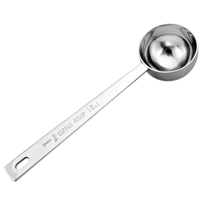 Stainless Steel Tablespoon 15ml 30ml Measuring Spoon Coffee Scoop long handled Spoons Measuring Kitchen Coffee Tea Accessorie (2)